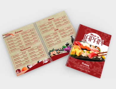 Cardápio Wire-o com 10 Páginas em PVC 0,5mm Cristal Frente e Verso 21,5x29cm - 4x4 - 50 unid