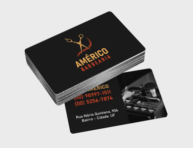 Cartão de Visita com 4 Cantos Arredondados Couchê 250g Verniz Total Frente 9x5cm - 4x1 - 5000 unid