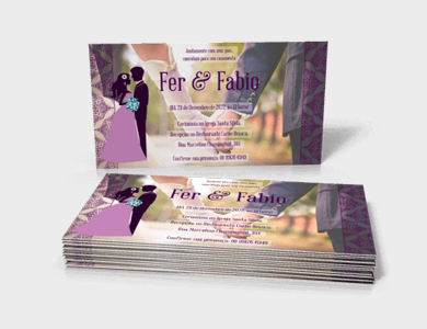 Convite Kraft 240g Sem Verniz 18x10cm - 1x0 - 250 unid