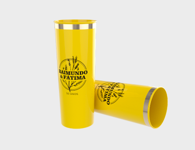 Copo Long Drink com Borda Metalizada 350ml - 1 Cor de Impressão - 1x1 - 1000 unid