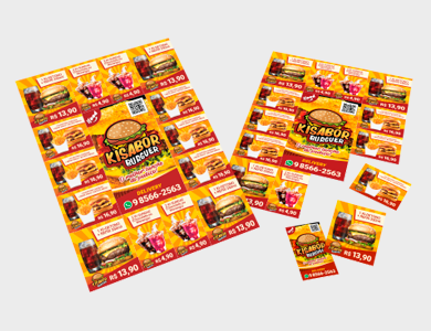 Folha Cupom de Desconto Couchê 90g Sem Verniz 15 Espaços 15x21 cm - 4x1 - 1000 unid